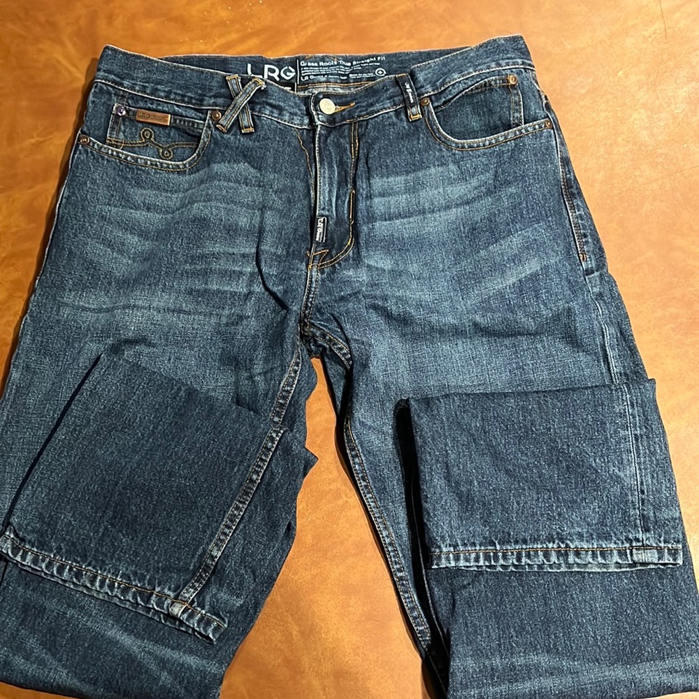 LRG blue slim straight denim jeans size 36x32